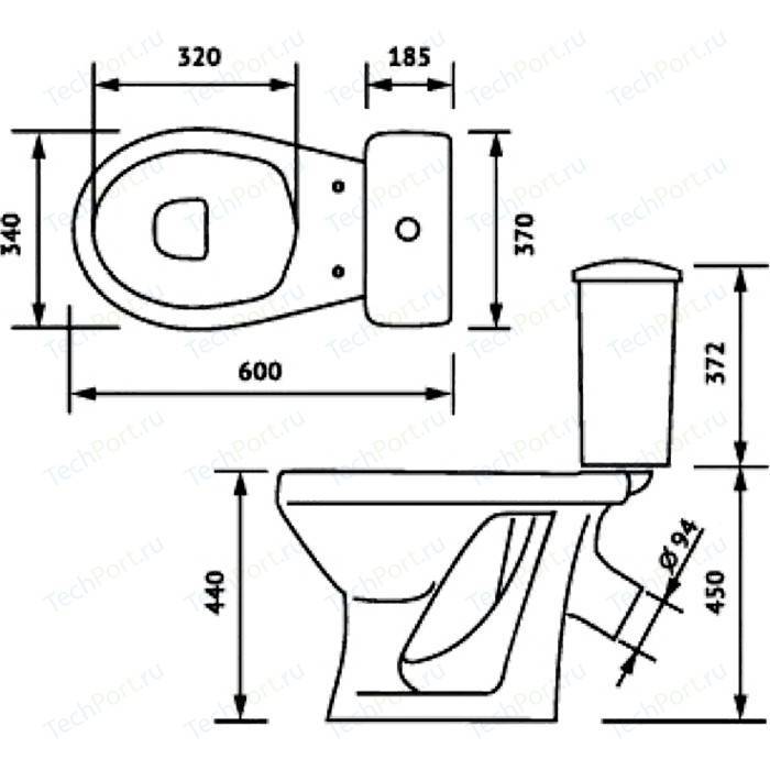 Купить компакт-унитаз для инвалидов  персона стандарт с откидным окрашенным поручнем,старый оскол. в Иваново магазин сантехники Суперстрой