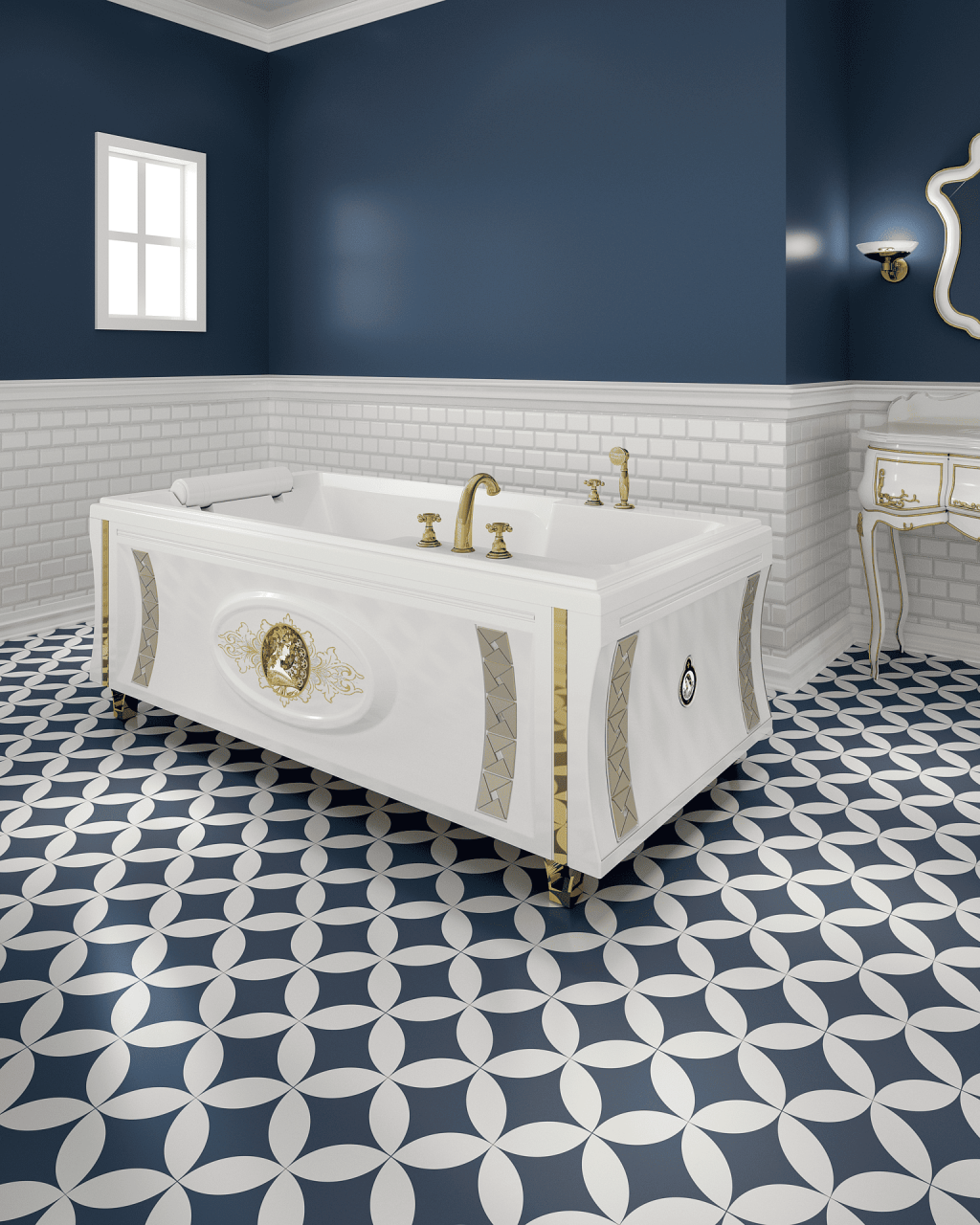 Купить ванна акриловая русильон 180*90*66, radomir. в Иваново магазин сантехники Суперстрой