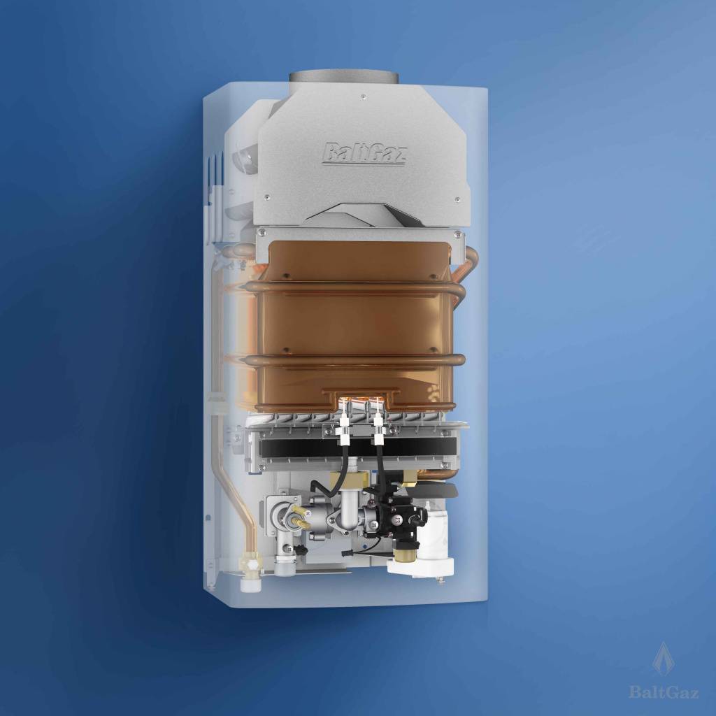 Купить водонагреватель газ baltgaz comfort 13 нержавейка,baltgaz. в Иваново магазин сантехники Суперстрой