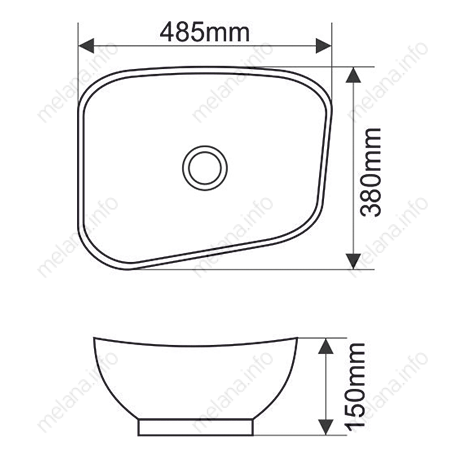 Купить раковина mln t4922, melana. в Иваново магазин сантехники Суперстрой