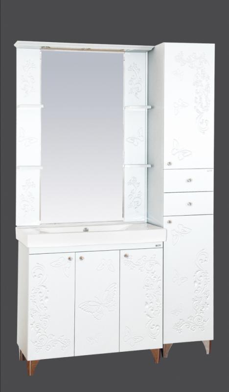 Купить тумба вирджиния (бабочка) - 90  прям белый фак, misty. в Иваново магазин сантехники Суперстрой