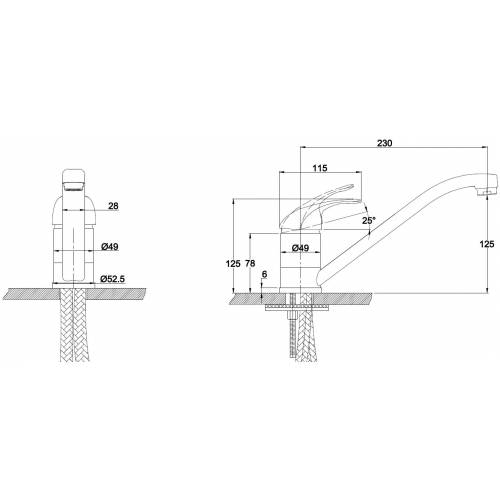 Купить смеситель magistro 14011/14233 для кухни хром,kaiser в Иваново магазин сантехники Суперстрой