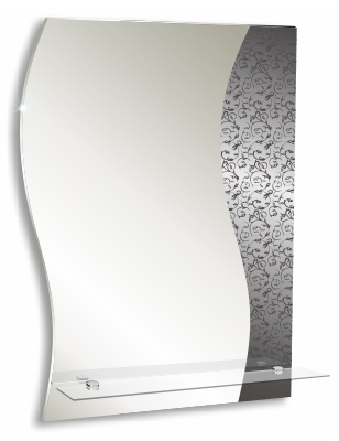 Купить зеркало эмилия 535х750 мм с полкой, гк серебряные зеркала. в Иваново магазин сантехники Суперстрой