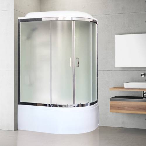 Купить душевая кабина royal rb 8120bk3-wc-ch,l вп,мс,белая задняя стенка,гидромассаж в Иваново магазин сантехники Суперстрой