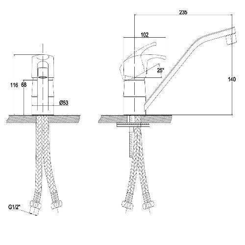 Купить смеситель leon 19300 для кухни,kaiser в Иваново магазин сантехники Суперстрой