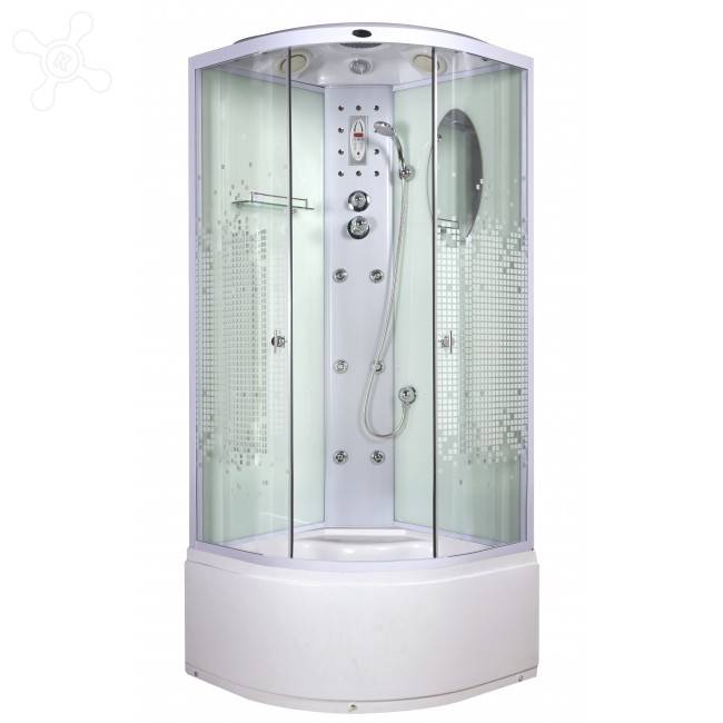 Купить душевая кабина 100*100 ng-309-01n вп,пс,гм,niagara в Иваново магазин сантехники Суперстрой