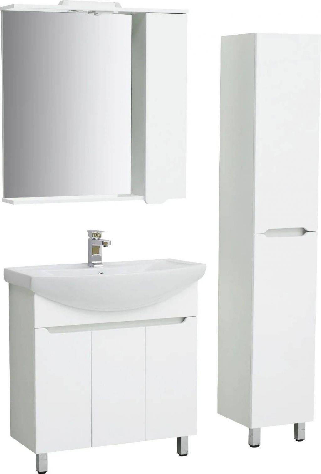 Купить шкаф-пенал лайн, б/ящ, белый, sanstar в Иваново магазин сантехники Суперстрой