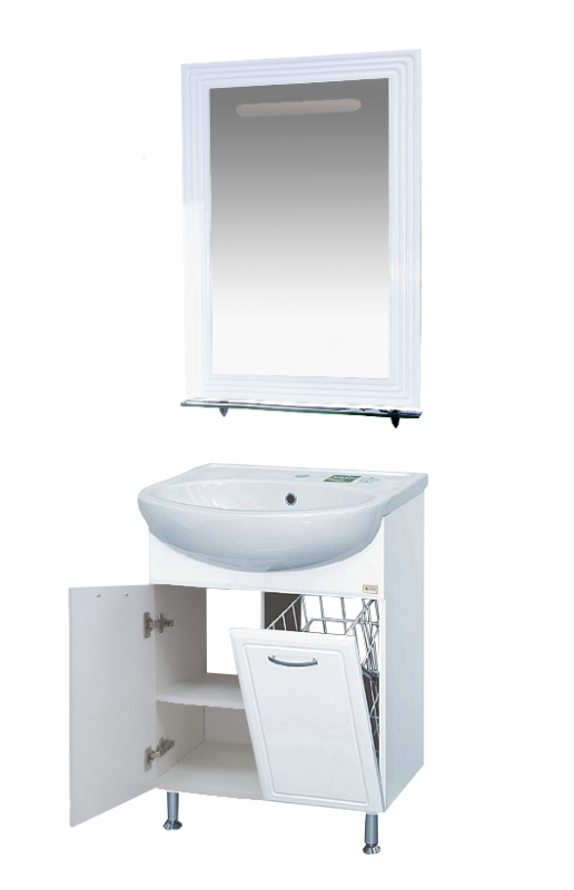 Купить тумба гретта - 60 прямая + б/к , misty. в Иваново магазин сантехники Суперстрой