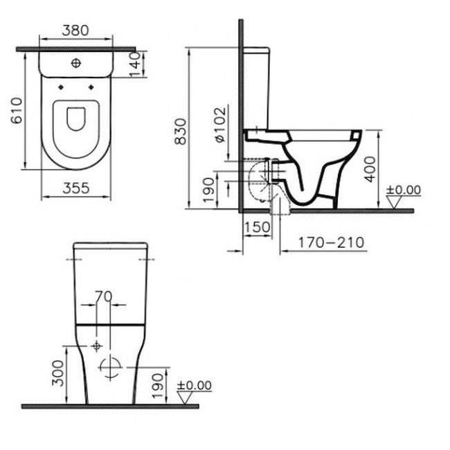 Купить компакт-унитаз zentrum 9012в003-7202 микролифт,vitra. в Иваново магазин сантехники Суперстрой