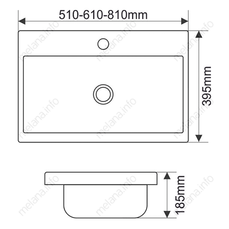 Купить раковина mln-s60(9393), melana. в Иваново магазин сантехники Суперстрой
