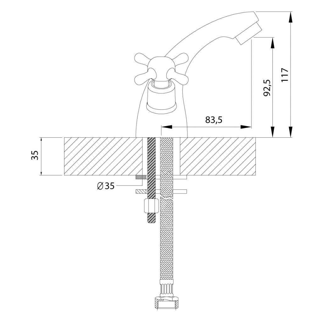 Купить смеситель h02-61 для раковины, rossinka. в Иваново магазин сантехники Суперстрой