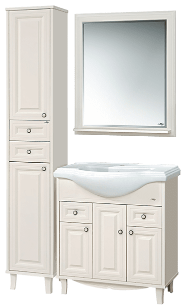 Купить зеркало шармель-80 светло-бежевая эмаль, misty. в Иваново магазин сантехники Суперстрой