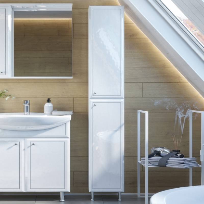 Купить шкаф-пенал афина п, белый, sanstar в Иваново магазин сантехники Суперстрой