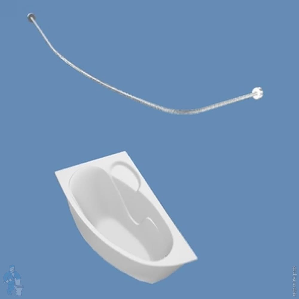 Купить карниз для ванны 1690*1000мм изабель нержавеющая сталь, triton. в Иваново магазин сантехники Суперстрой