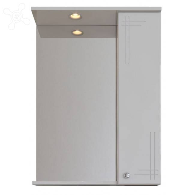 Купить зеркальный шкаф июнь-60 п, 1/дв, белый, sanstar в Иваново магазин сантехники Суперстрой