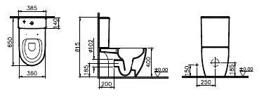 Купить компакт-унитаз sento rim-ex 9830в003-7204,белый, open back,vitra. в Иваново магазин сантехники Суперстрой