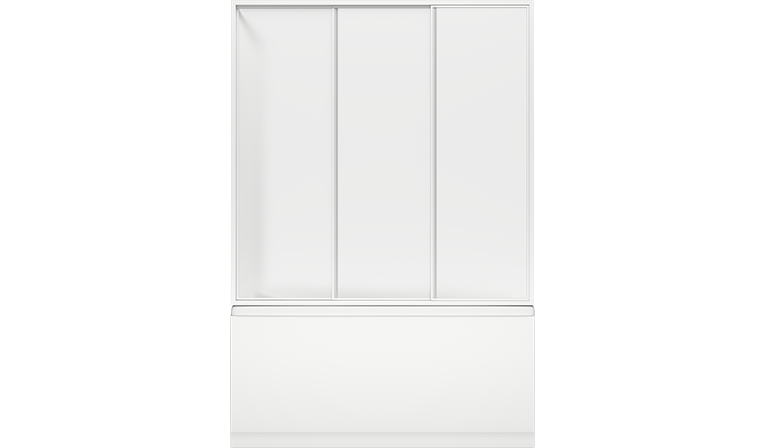 Купить шторка для ванны лима (3 ств., пластик)130*145см, bas. в Иваново магазин сантехники Суперстрой