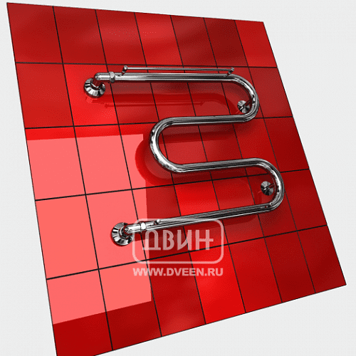 Купить водяной полотенцесушитель нж 50*50 1" м-образный с полочкой, двин. в Иваново магазин сантехники Суперстрой