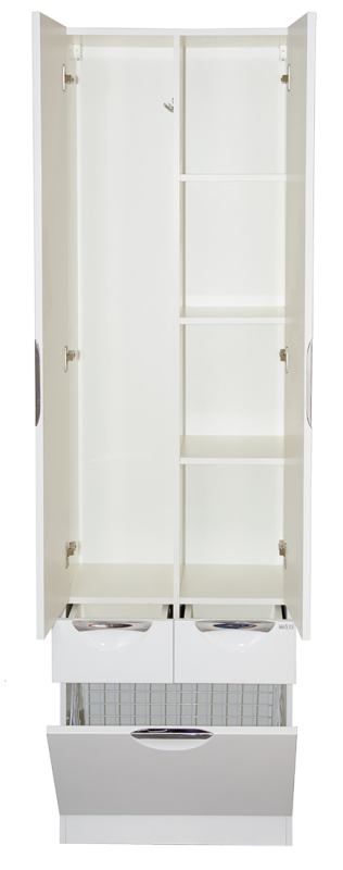 Купить пенал  жасмин- 60 белая эмаль + б/к с 2 ящ.,misty. в Иваново магазин сантехники Суперстрой