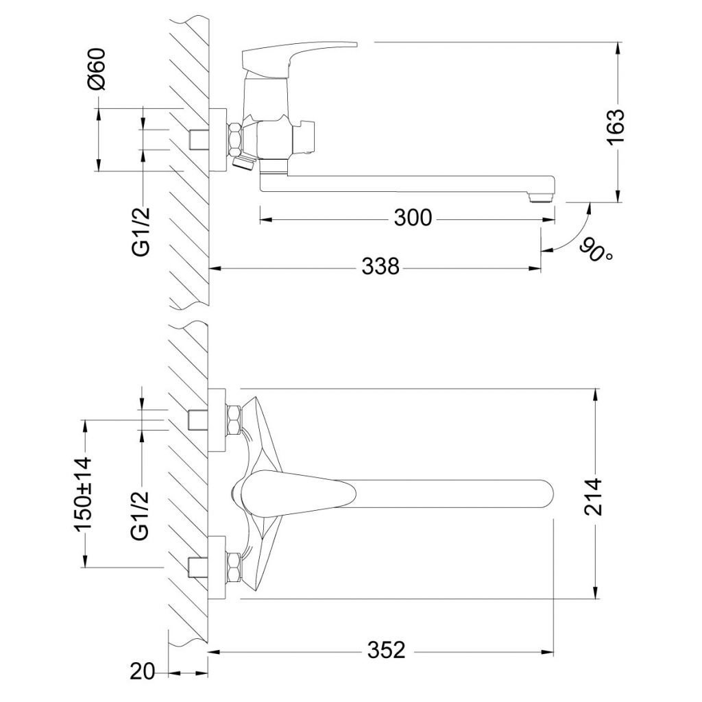 Купить смеситель lm0451c linara для ванны, lemark. в Иваново магазин сантехники Суперстрой