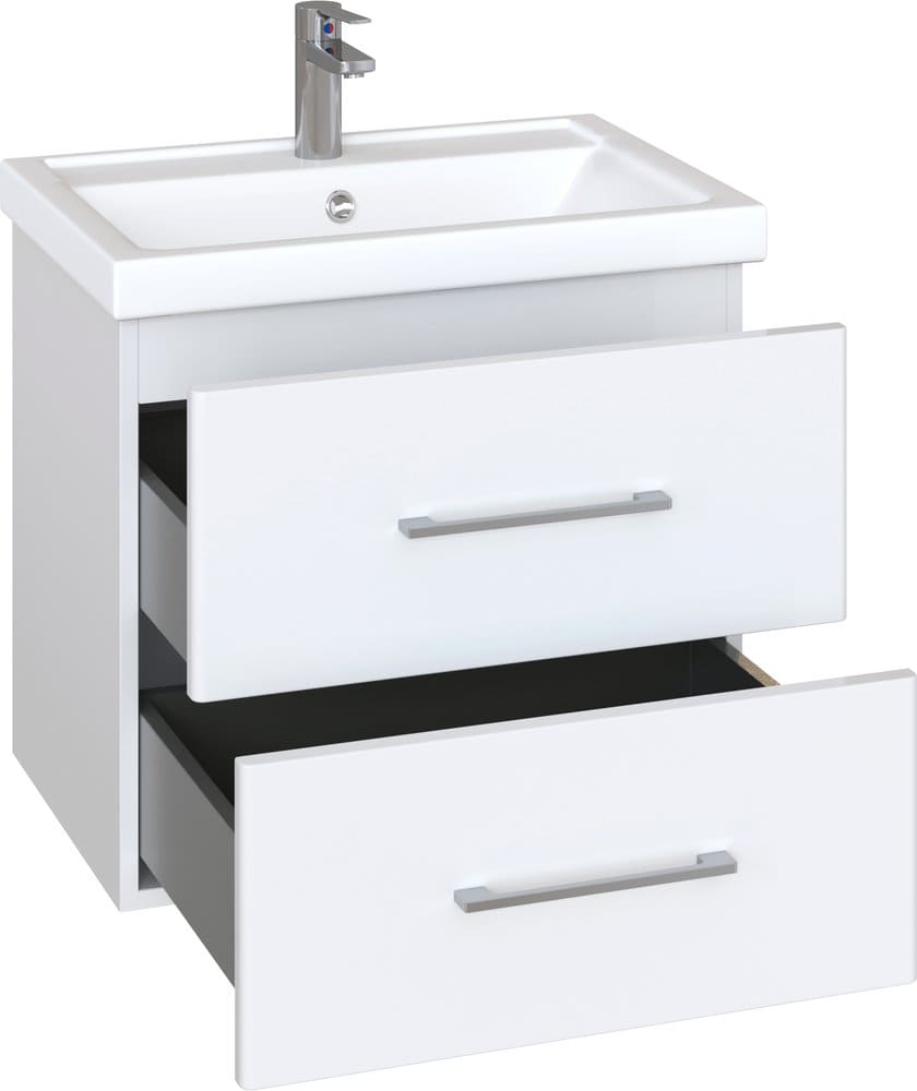 Купить тумба sorento-60 подвесная, 2 ящ+раковина фостер-60, sanstar. в Иваново магазин сантехники Суперстрой