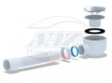 Купить сифон  е515с для поддона с гофрой, ани. в Иваново магазин сантехники Суперстрой