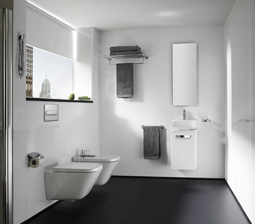 Купить унитаз gap подвесной сиденье микролифт, roca. в Иваново магазин сантехники Суперстрой