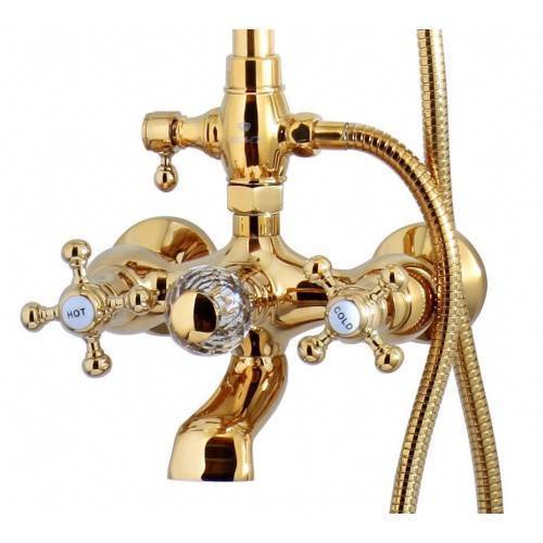 Купить душевая система 90190-3, sxp-90 (золото) лейка мет.,kaiser в Иваново магазин сантехники Суперстрой