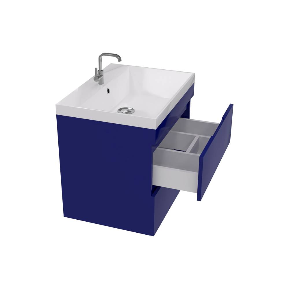 Купить тумба памелла-80 синяя подвесная+ раковина слим,stella polar. в Иваново магазин сантехники Суперстрой