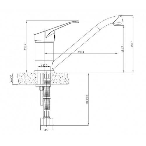 Купить смеситель для кухни planet 22533/2070144 silver,kaiser в Иваново магазин сантехники Суперстрой