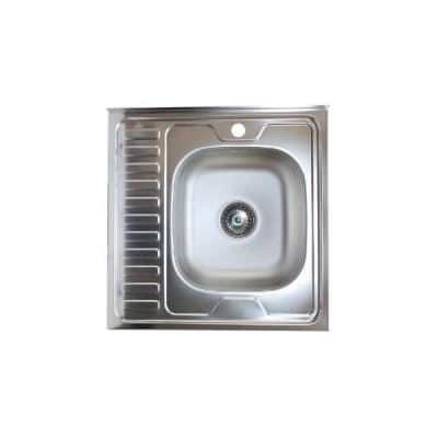 Купить мойка накладная 60*60 (0,4мм) правая, турция. в Иваново магазин сантехники Суперстрой