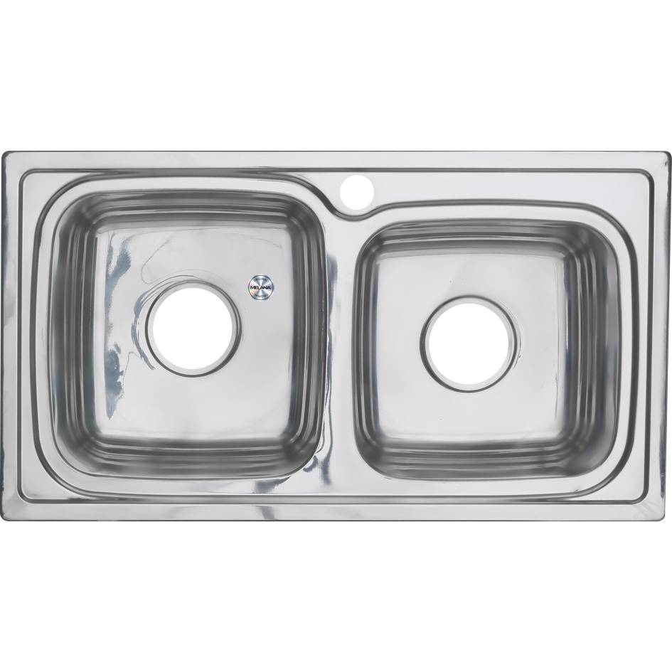 Купить мойка врезная 72*39 (0.8 мм) квадрат, melana. в Иваново магазин сантехники Суперстрой