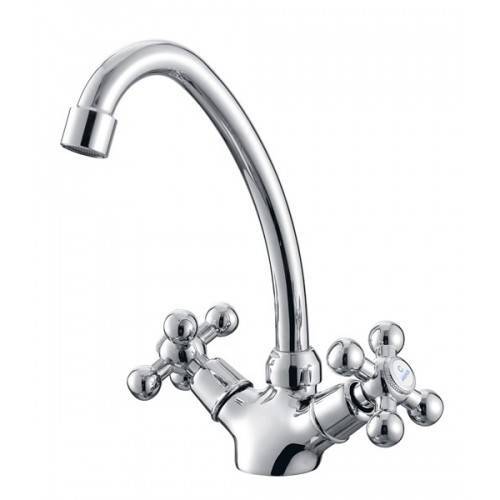 Купить смеситель carlson lux 11062 кухня крест/8, kaiser в Иваново магазин сантехники Суперстрой