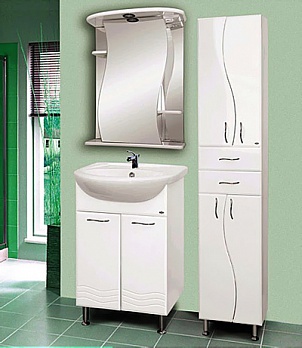 Купить зеркало - шкаф лиана - 65 (свет) лев.,misty. в Иваново магазин сантехники Суперстрой