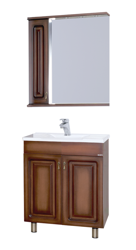 Купить тумба вояж - 70 прямая коричневая,misty. в Иваново магазин сантехники Суперстрой