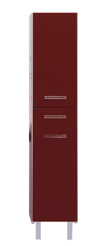 Купить пенал  джулия - 36 левый с б/к  и с ящиком бордовый,misty. в Иваново магазин сантехники Суперстрой