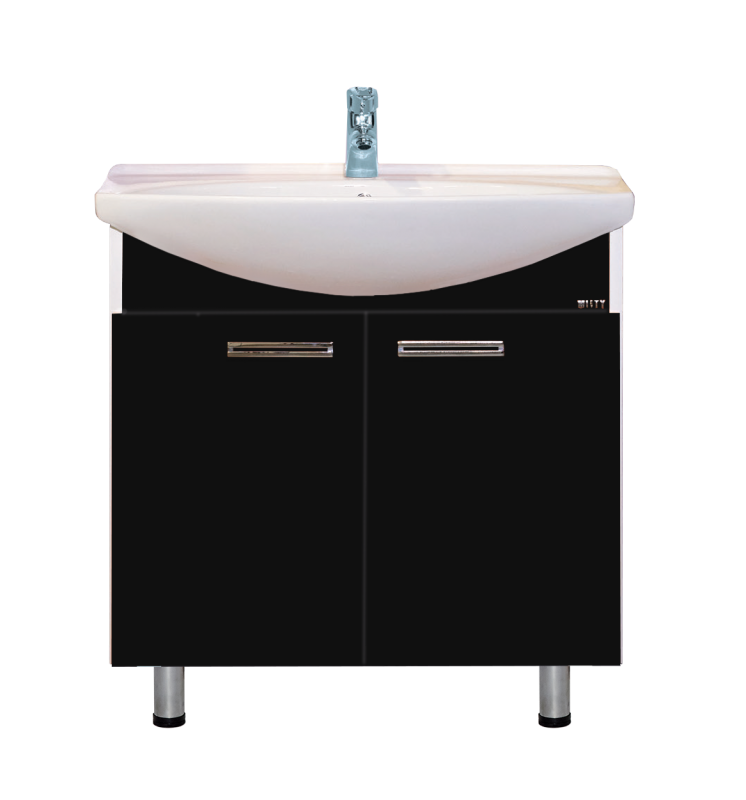 Купить тумба джулия - 85 черная, misty. в Иваново магазин сантехники Суперстрой