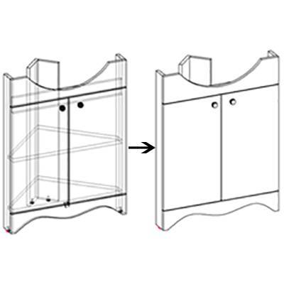 Купить тумба угловая классика-65+рак.классик, corozo. в Иваново магазин сантехники Суперстрой