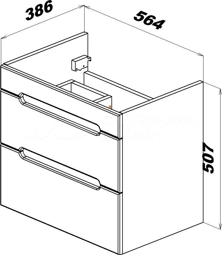 Купить тумба адель-60 подвесная + умывальник фостер -60, sanstar. в Иваново магазин сантехники Суперстрой