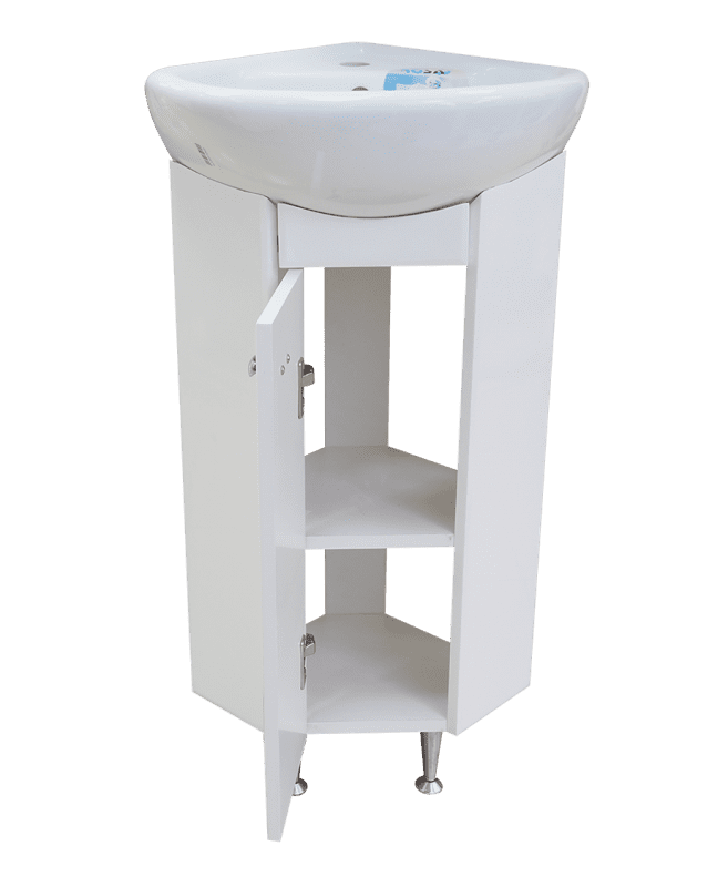 Купить тумба малютка 30х30 угловая + раковина rosa, misty. в Иваново магазин сантехники Суперстрой