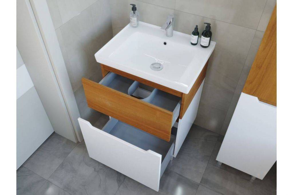 Купить тумба напольная valencia-80, 2 ящ+умывальник гармония-80, sanstar. в Иваново магазин сантехники Суперстрой
