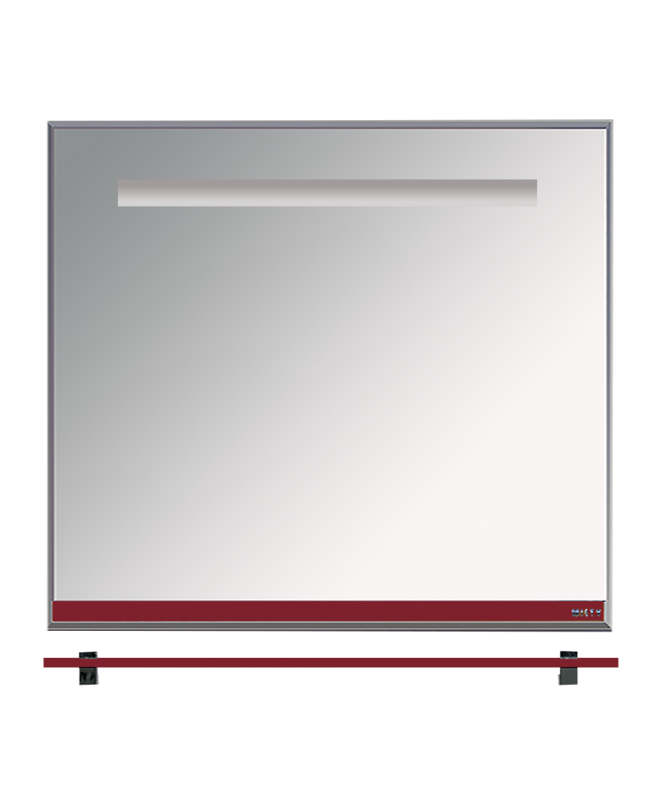 Купить зеркало джулия - 85  с полочкой 12 мм бордовое,misty. в Иваново магазин сантехники Суперстрой