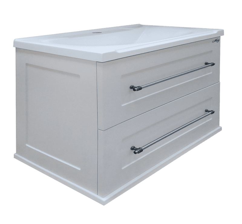 Купить тумба марта-100 подвесная белая + рак. evva-100 d, misty. в Иваново магазин сантехники Суперстрой