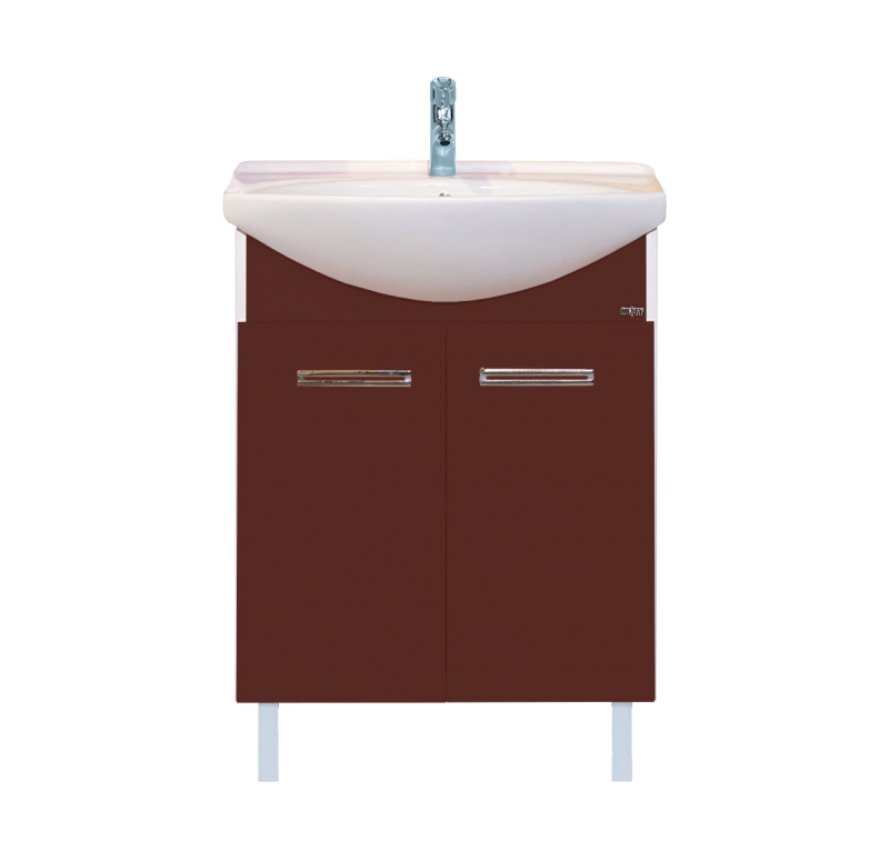 Купить тумба джулия - 65  бордовая, misty. в Иваново магазин сантехники Суперстрой