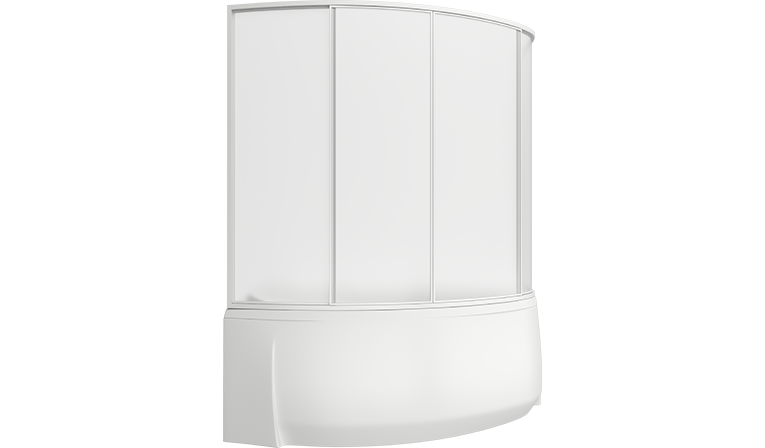 Купить ванна акриловая фэнтази 1500*900 с экраном и гидромассажем правая, bas. в Иваново магазин сантехники Суперстрой