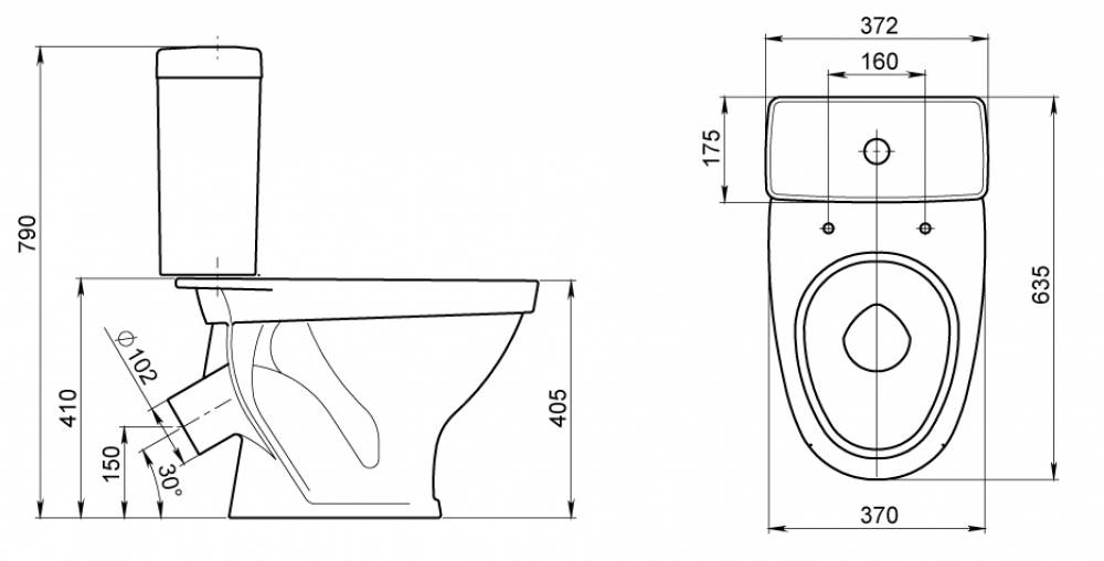 Купить компакт-унитаз форвард белый, santeri. в Иваново магазин сантехники Суперстрой
