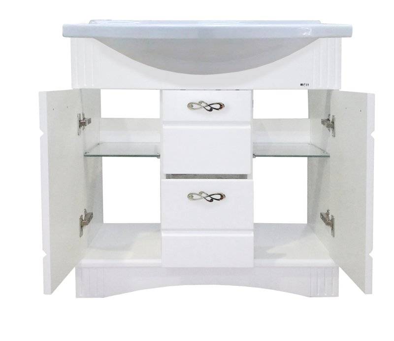 Купить тумба эльбрус-80 белая + рак. эльбрус-80, misty. в Иваново магазин сантехники Суперстрой