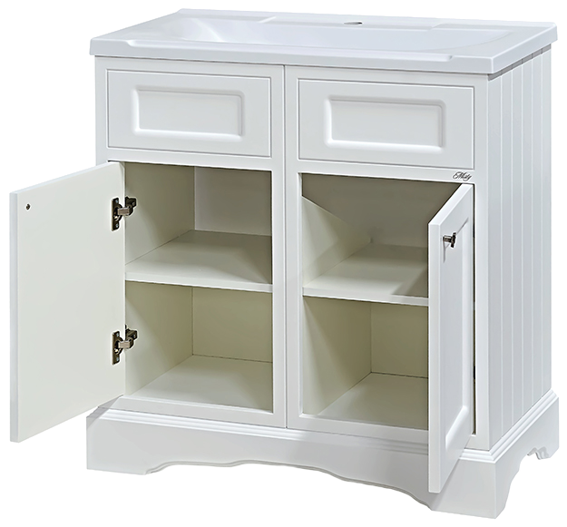 Купить тумба герда - 80 белая эмаль + раковина,misty. в Иваново магазин сантехники Суперстрой