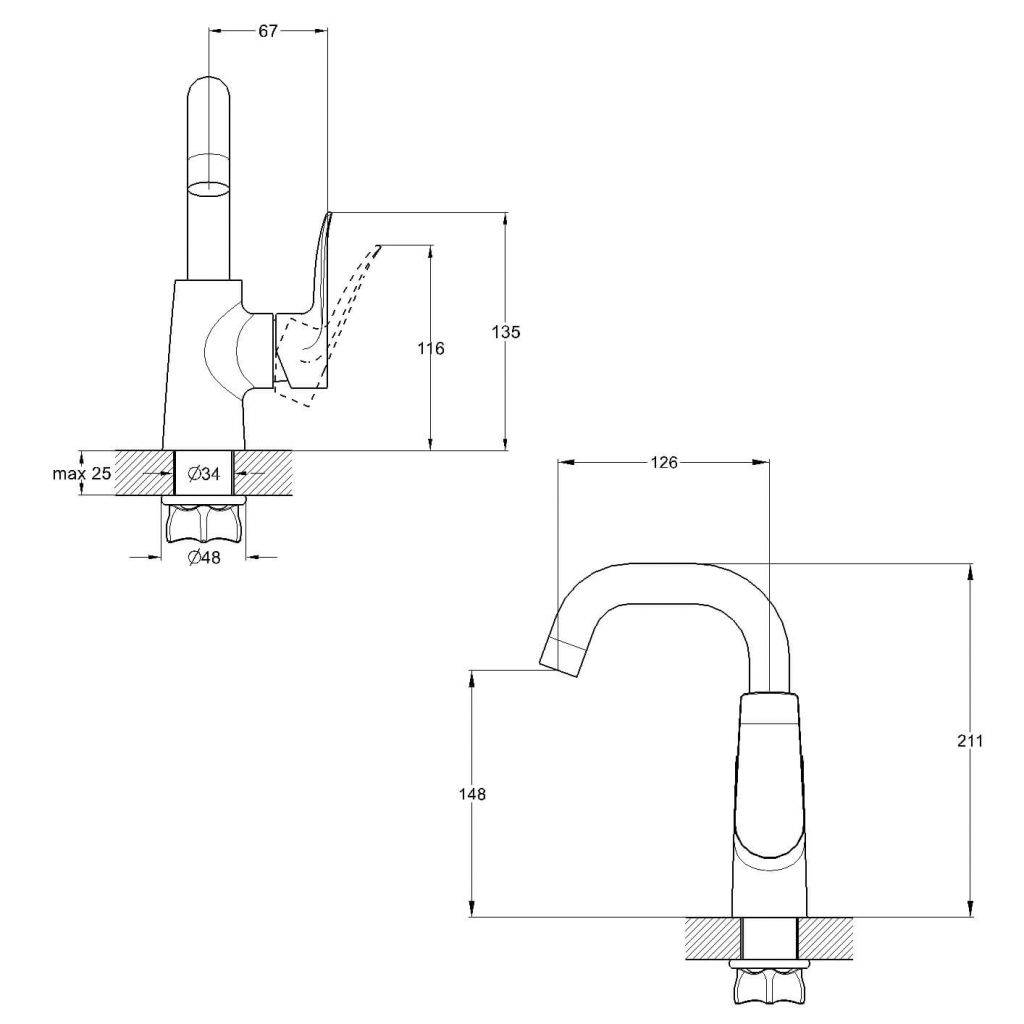 Купить смеситель для кухни gob4-b134, g-lauf. в Иваново магазин сантехники Суперстрой