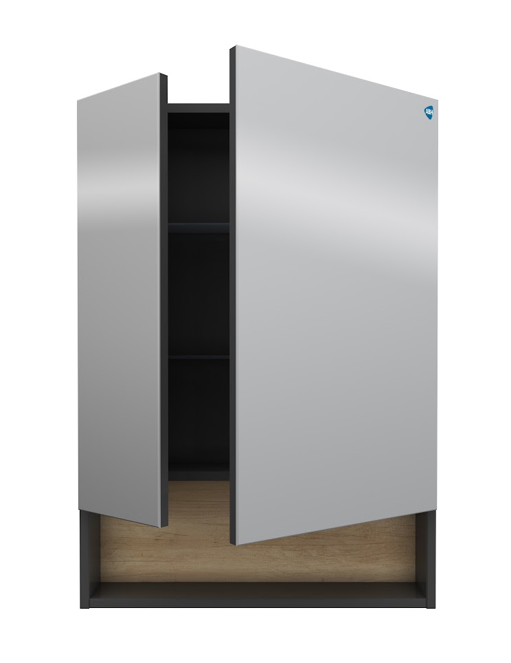 Купить зеркало-шкаф диана-60 кендал/черный матовый, stella polar. в Иваново магазин сантехники Суперстрой